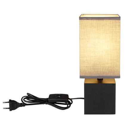 Globo 21628ALU - Επιτραπέζιο φωτιστικό VALENTINO 1xE27/7W/230V μαύρο/ανθρακί
