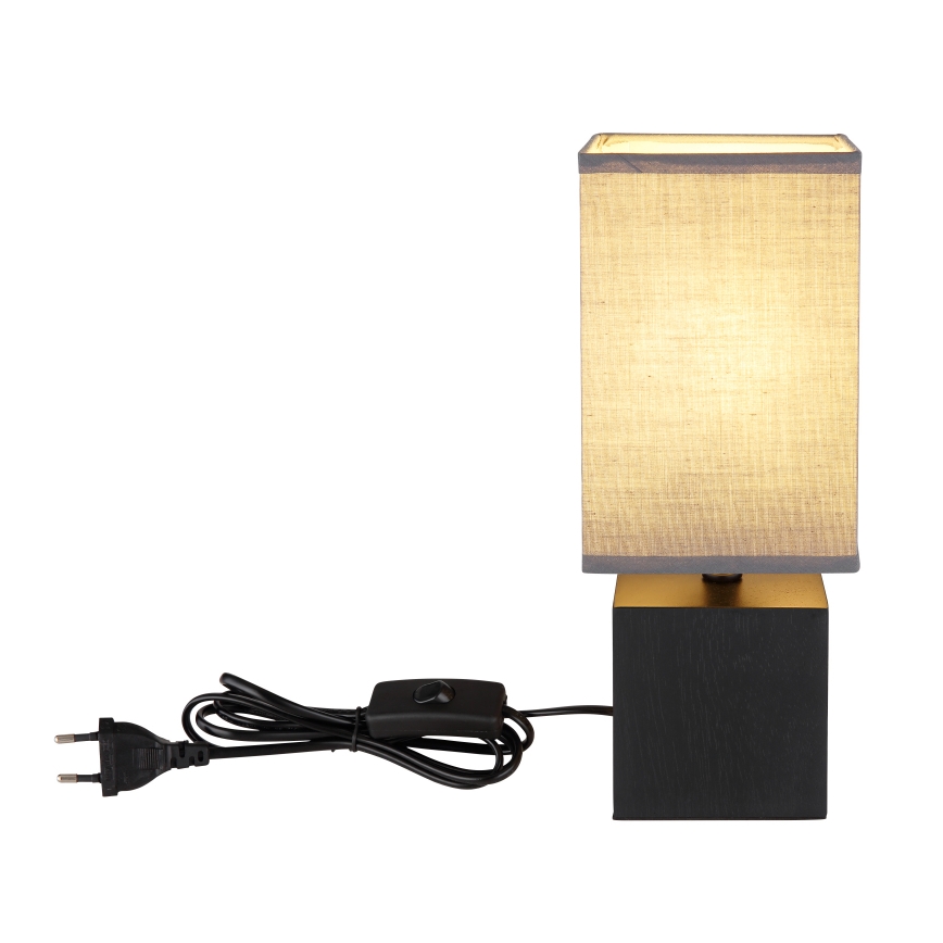 Globo 21628ALU - Επιτραπέζιο φωτιστικό VALENTINO 1xE27/7W/230V μαύρο/ανθρακί