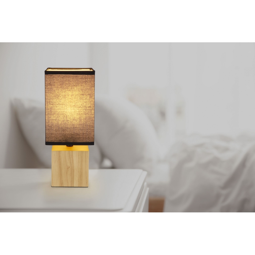 Globo - Eπιτραπέζια λάμπα 1xE27/7W/230V μαύρο/καφέ