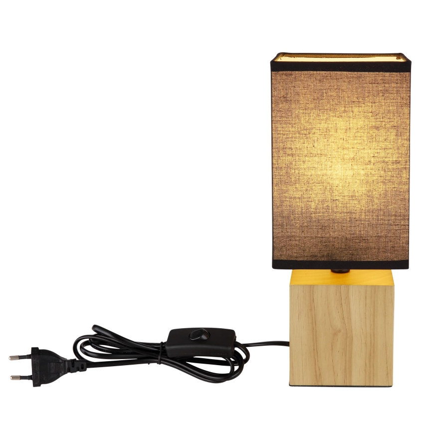 Globo - Eπιτραπέζια λάμπα 1xE27/7W/230V μαύρο/καφέ