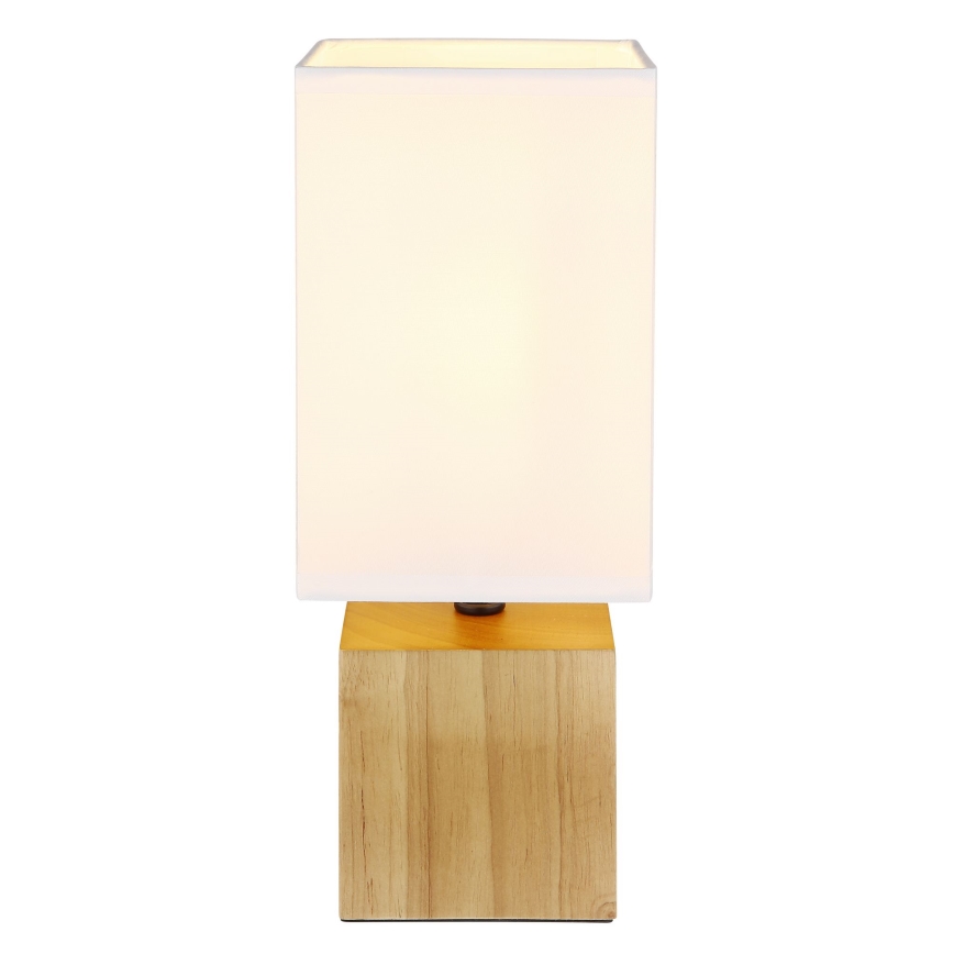 Globo - Eπιτραπέζια λάμπα 1xE27/7W/230V λευκό/καφέ