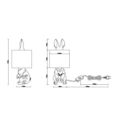 Globo - Επιτραπέζιο φωτιστικό 1xE27/25W/230V