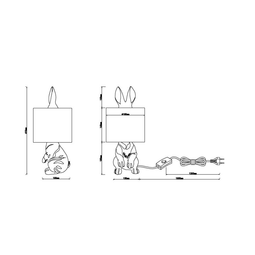Globo - Επιτραπέζιο φωτιστικό 1xE27/25W/230V