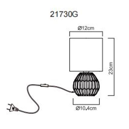 Globo - Eπιτραπέζιο φωτιστικό 1xE14/40W/230V γκρι