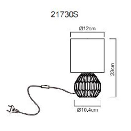 Globo - Eπιτραπέζιο φωτιστικό 1xE14/40W/230V μαύρο