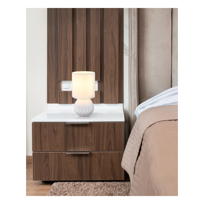 Globo - Eπιτραπέζιο φωτιστικό 1xE14/40W/230V λευκό