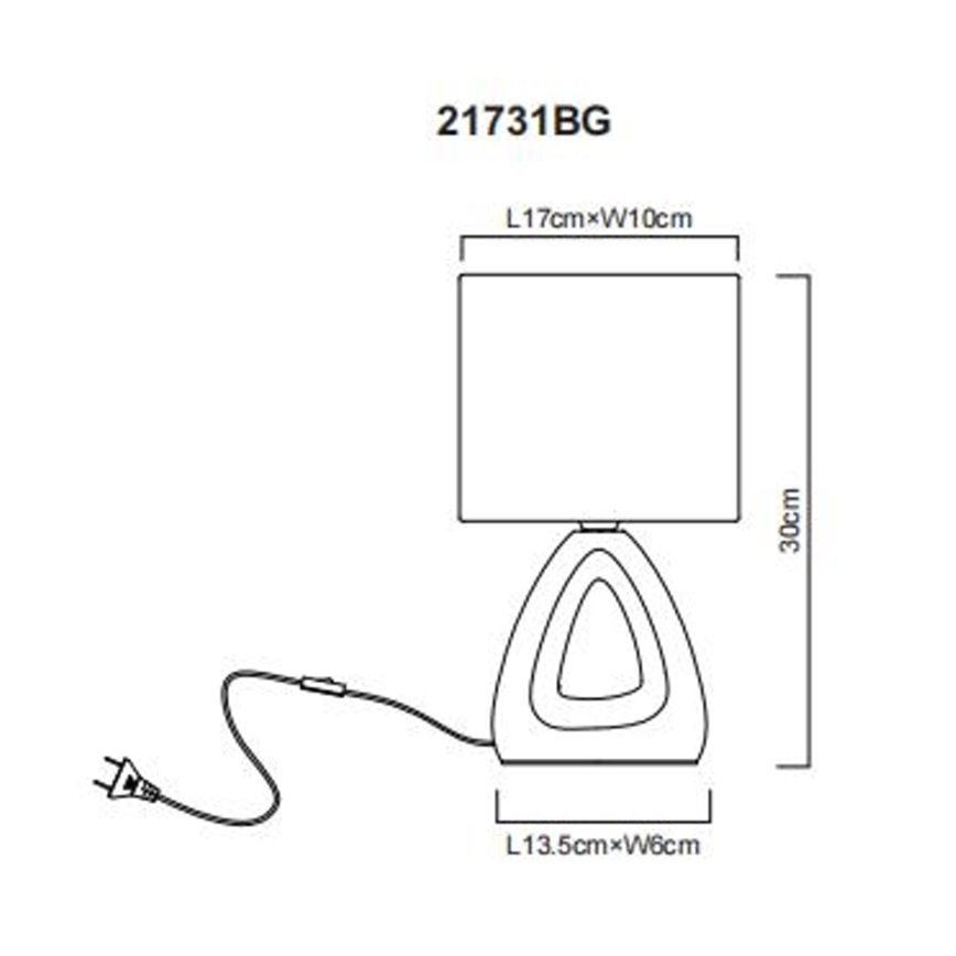 Globo - Eπιτραπέζιο φωτιστικό 1xE14/40W/230V πράσινο