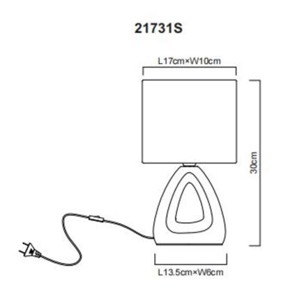Globo - Eπιτραπέζιο φωτιστικό 1xE14/40W/230V μαύρο