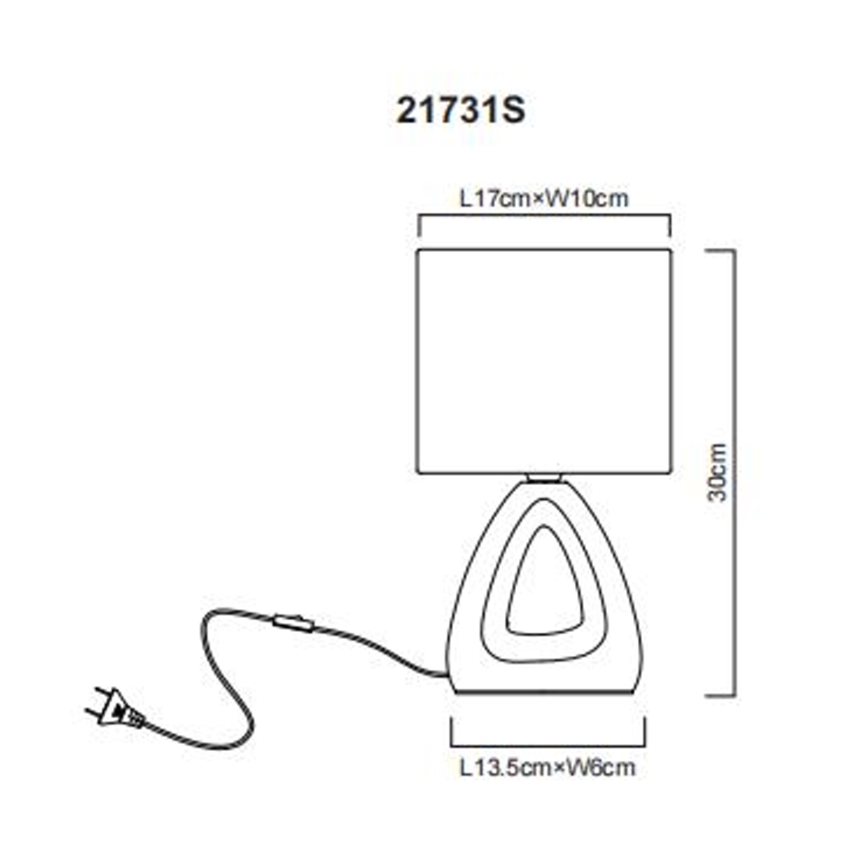 Globo - Eπιτραπέζιο φωτιστικό 1xE14/40W/230V μαύρο