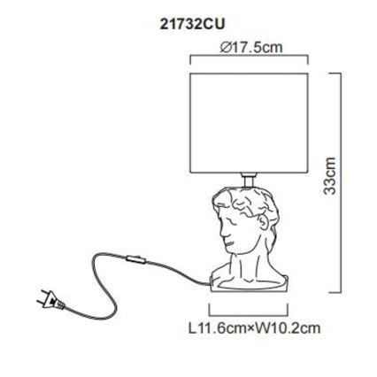 Globo - Eπιτραπέζιο φωτιστικό 1xE14/40W/230V κρεμ