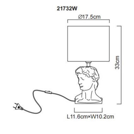 Globo - Eπιτραπέζιο φωτιστικό 1xE14/40W/230V λευκό