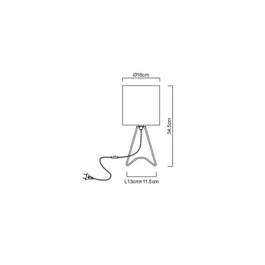 Globo - Επιτραπέζιο φωτιστικό 1xE14/40W/230V μαύρο