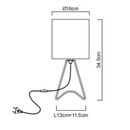 Globo - Επιτραπέζιο φωτιστικό 1xE14/40W/230V λευκό