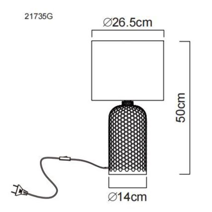 Globo - Eπιτραπέζιο φωτιστικό 1xE27/60W/230V γκρι