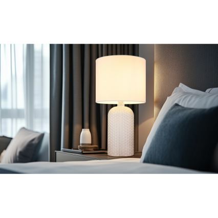 Globo - Eπιτραπέζιο φωτιστικό 1xE27/60W/230V λευκό