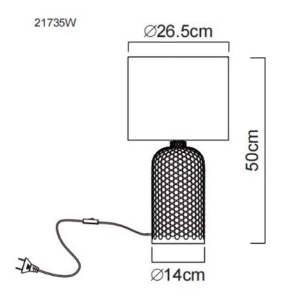 Globo - Eπιτραπέζιο φωτιστικό 1xE27/60W/230V λευκό