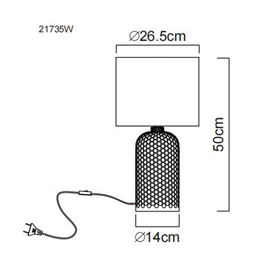 Globo - Eπιτραπέζιο φωτιστικό 1xE27/60W/230V λευκό