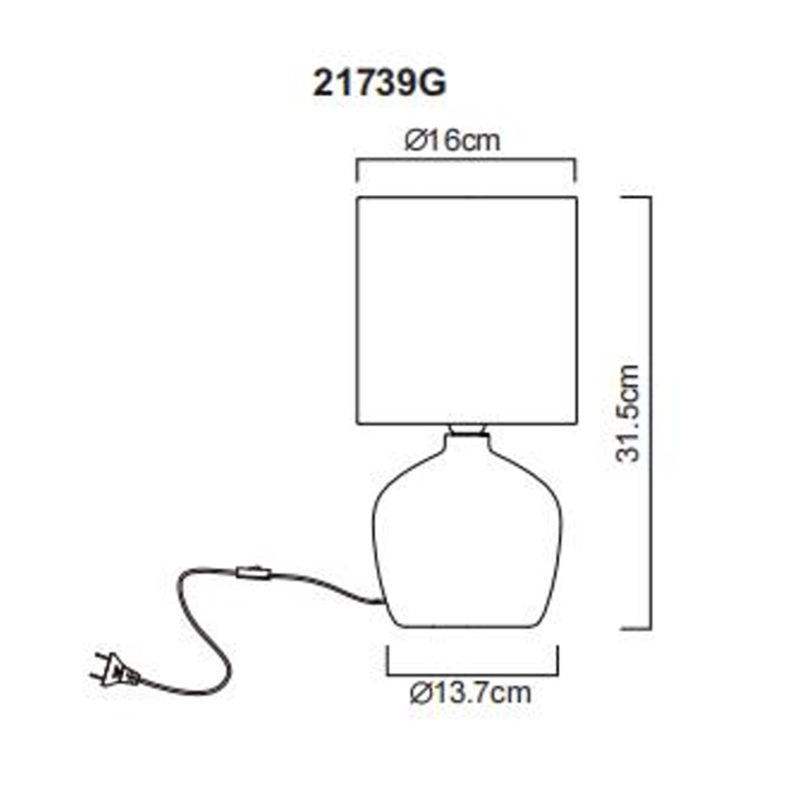 Globo - Eπιτραπέζιο φωτιστικό 1xE14/40W/230V γκρι