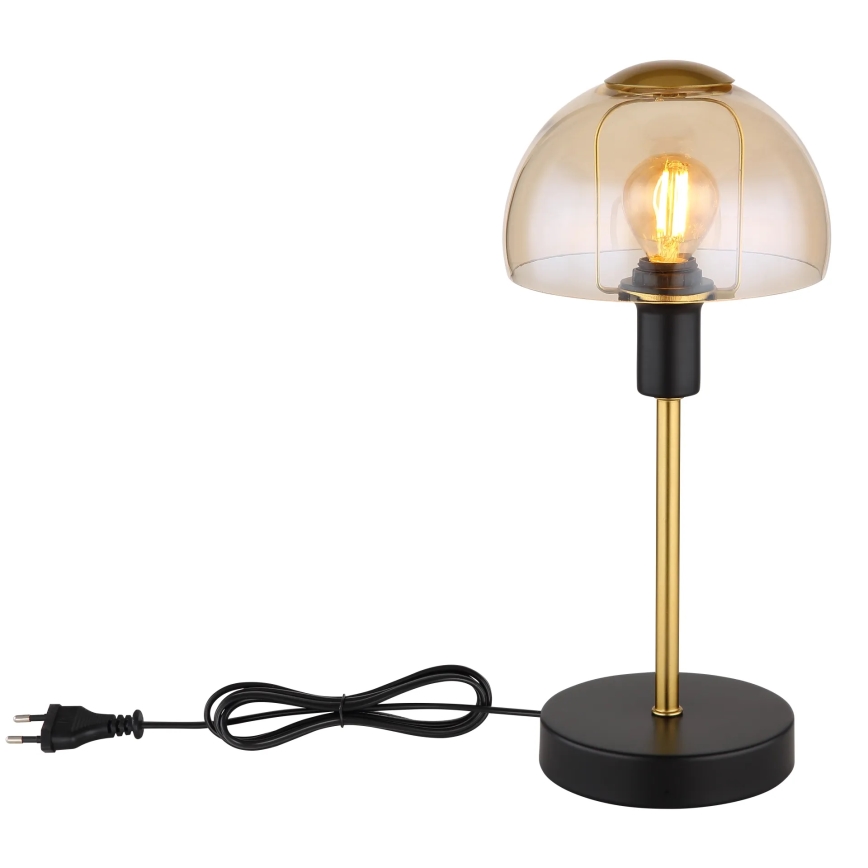 Globo - Επιτραπέζιο αφής φωτιστικό 1xE14/25W/230V μαύρο/χρυσό