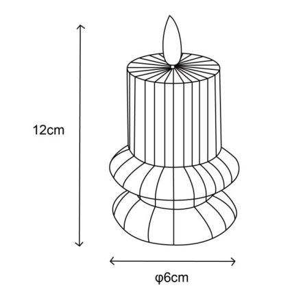 Globo - ΣΕΤ 2x LED Κερί LED/0,06W/3V 1xCR2032 210 mAh