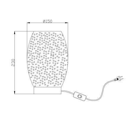 Globo - Eπιτραπέζια λάμπα 1xE27/40W/230V