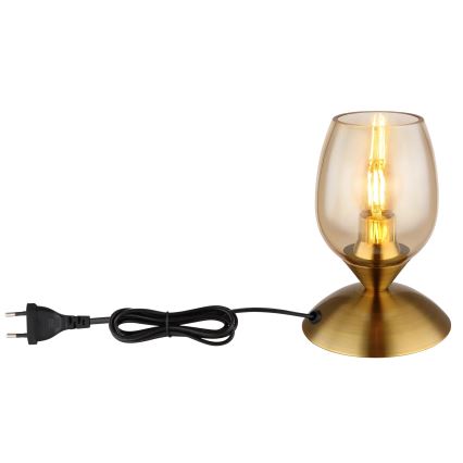 Globo - Επιτραπέζιο αφής φωτιστικό 1xE14/25W/230V ορείχαλκος