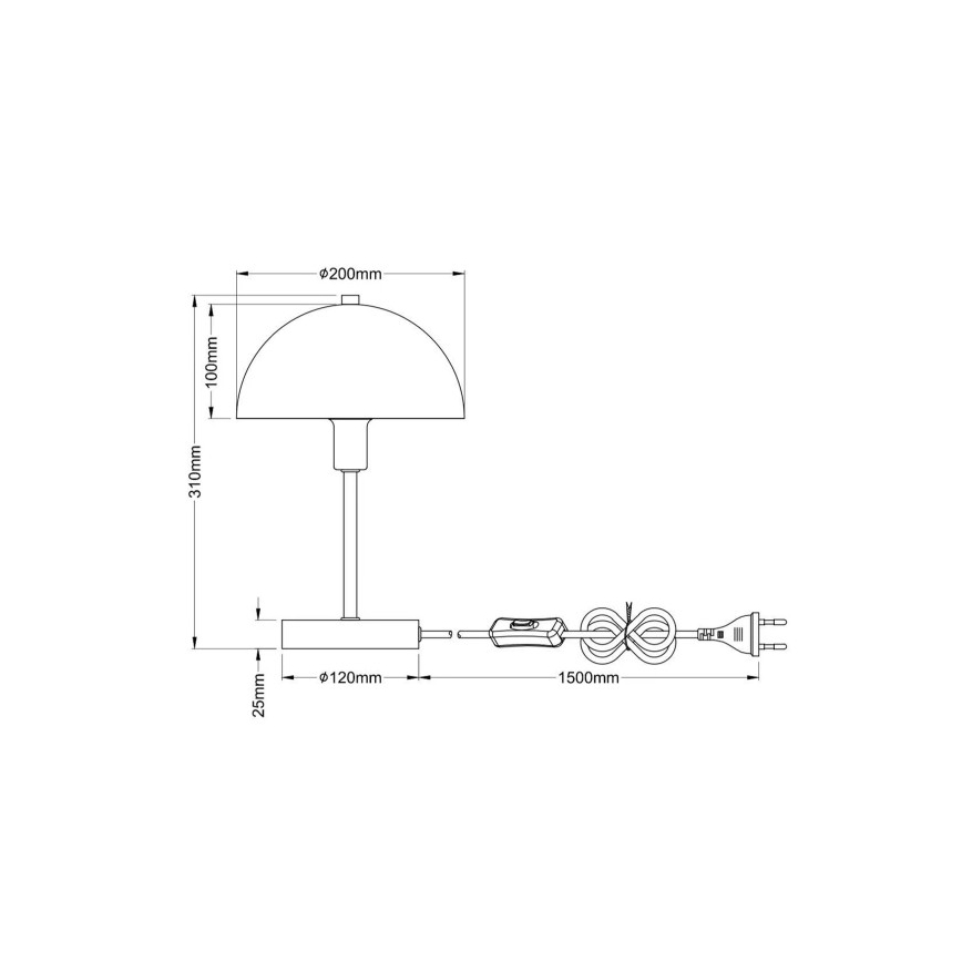 Globo - Επιτραπέζιο φωτιστικό 1xE14/40W/230V μαύρο