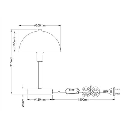 Globo - Επιτραπέζιο φωτιστικό 1xE14/40W/230V λευκό