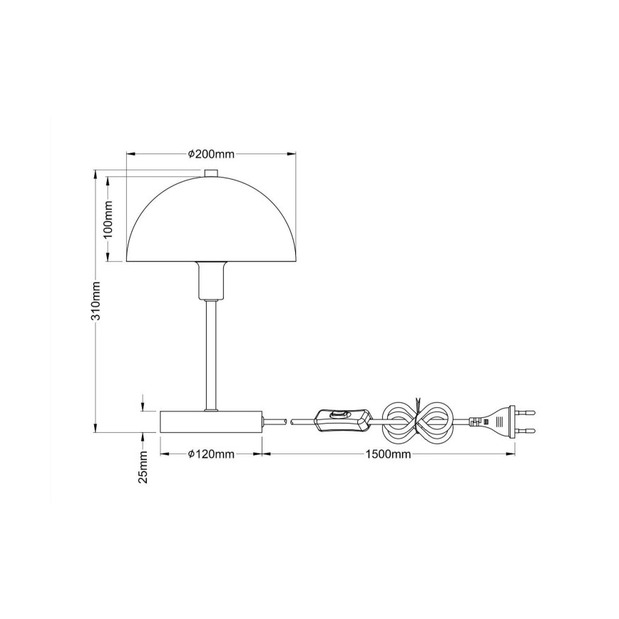 Globo - Επιτραπέζιο φωτιστικό 1xE14/40W/230V λευκό