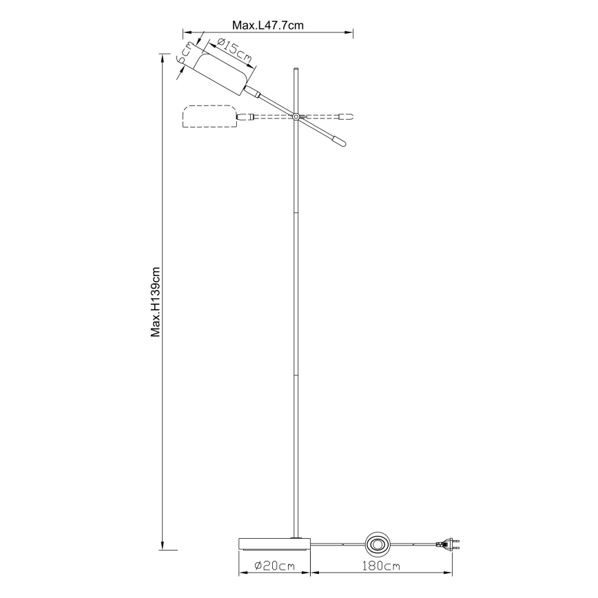 Globo - Φωτιστικό δαπέδου 1xE14/25W/230V