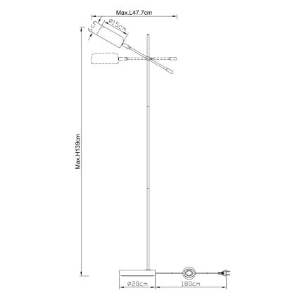 Globo - Φωτιστικό δαπέδου 1xE14/25W/230V