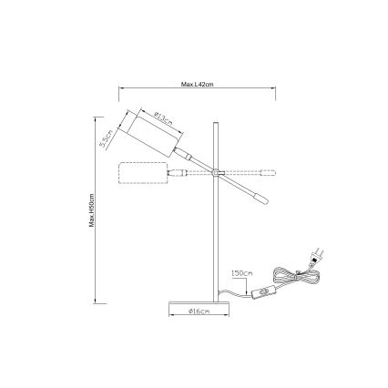 Globo - Επιτραπέζια λάμπα 1xE14/25W/230V