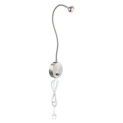 Globo - LED Εύκαμπτο μικρό φωτιστικό LED/3W/230V γυαλιστερό χρώμιο