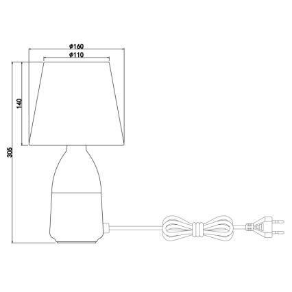 Globo - Επιτραπέζια λάμπα 1xE14/40W/230V