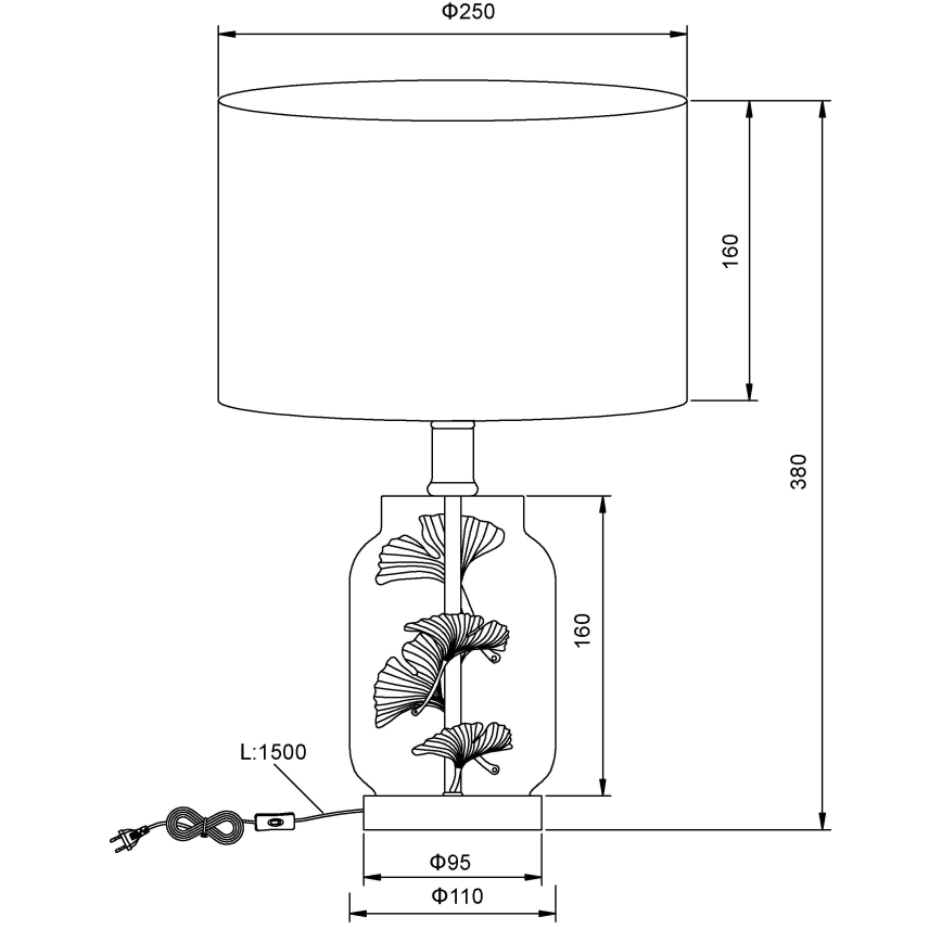 Globo - Eπιτραπέζιο φωτιστικό 1xE27/40W/230V λευκό