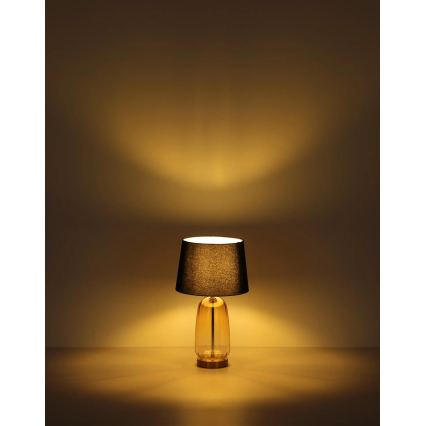 Globo - Επιτραπέζιο φωτιστικό 1xE27/40W/230V μαύρο/καφέ