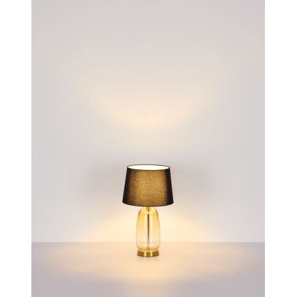 Globo - Επιτραπέζιο φωτιστικό 1xE27/40W/230V μαύρο/καφέ