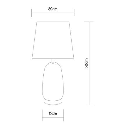 Globo - Επιτραπέζιο φωτιστικό 1xE27/40W/230V μαύρο/καφέ