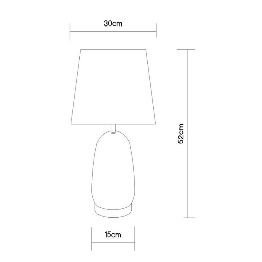 Globo - Επιτραπέζιο φωτιστικό 1xE27/40W/230V μαύρο/καφέ