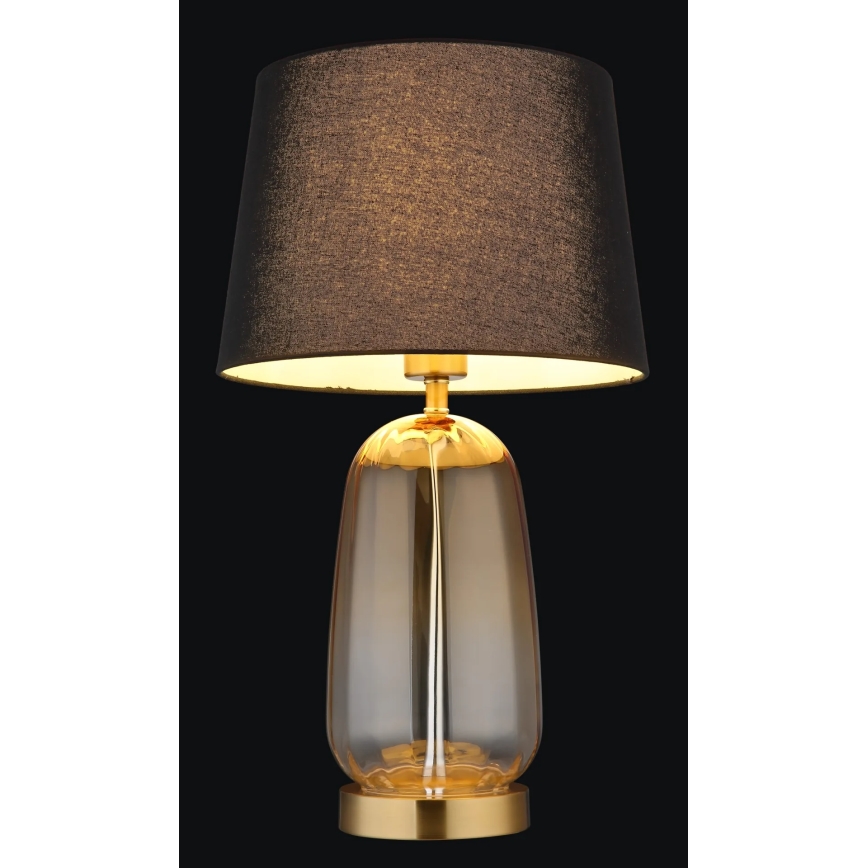 Globo - Επιτραπέζιο φωτιστικό 1xE27/40W/230V μαύρο/καφέ