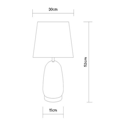 Globo - Επιτραπέζιο φωτιστικό 1xE27/40W/230V μαύρο/καφέ