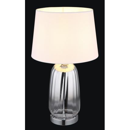 Globo - Επιτραπέζιο φωτιστικό 1xE27/40W/230V λευκό/ασημί