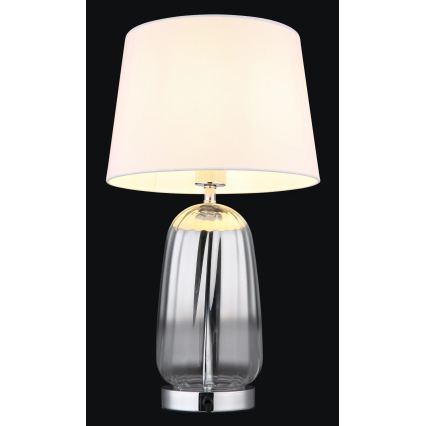 Globo - Επιτραπέζιο φωτιστικό 1xE27/40W/230V λευκό/ασημί
