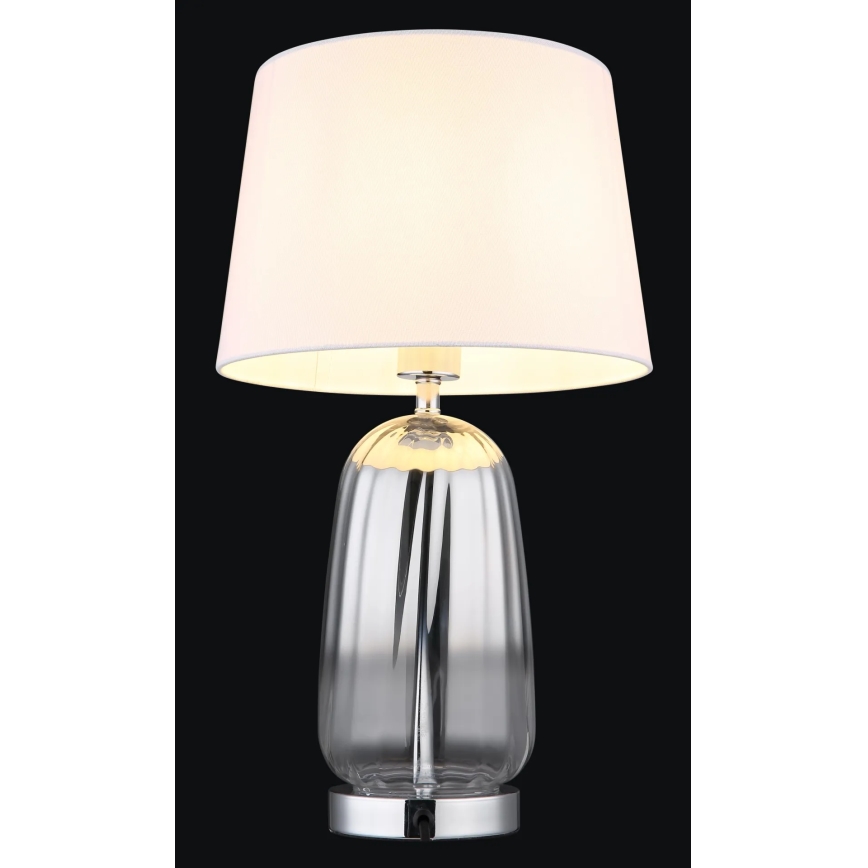 Globo - Επιτραπέζιο φωτιστικό 1xE27/40W/230V λευκό/ασημί