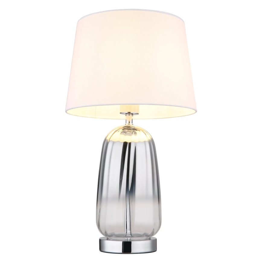 Globo - Επιτραπέζιο φωτιστικό 1xE27/40W/230V λευκό/ασημί
