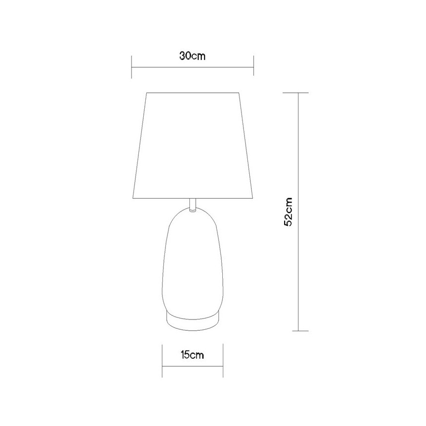 Globo - Επιτραπέζιο φωτιστικό 1xE27/40W/230V λευκό/ασημί
