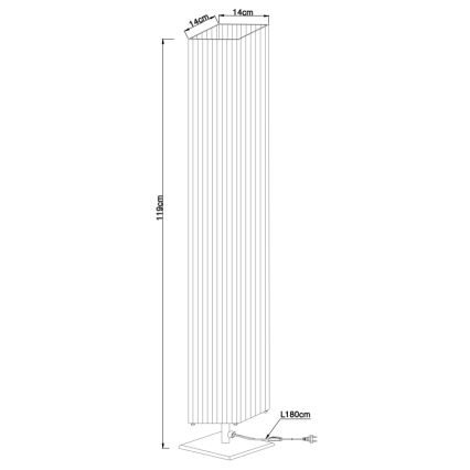 Globo - Επιδαπέδια λάμπα 2xE27/40W/230V