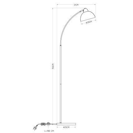 Globo - Επιδαπέδια λάμπα 1xE27/40W/230V