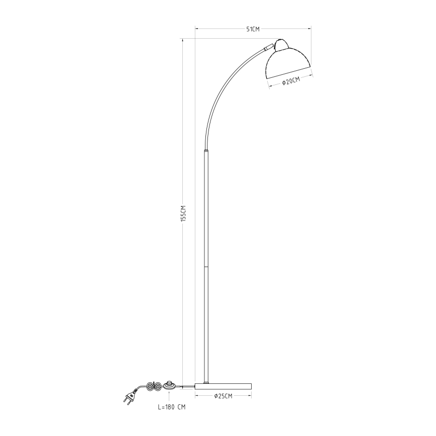 Globo - Επιδαπέδια λάμπα 1xE27/40W/230V