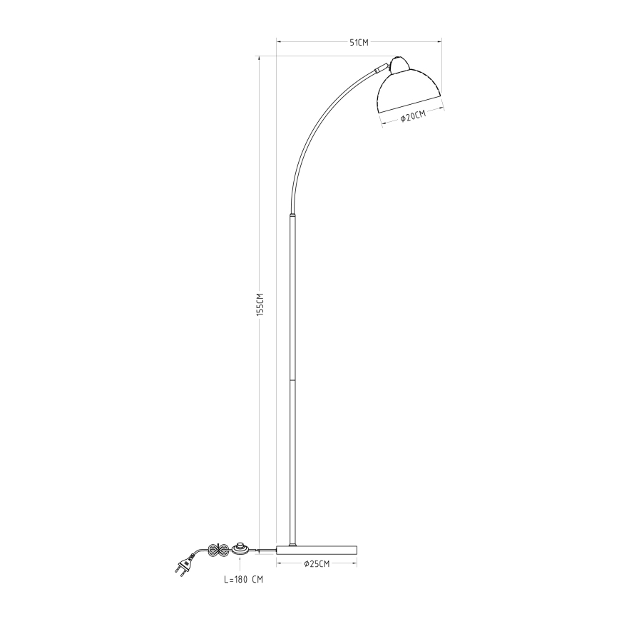 Globo - Επιδαπέδια λάμπα 1xE27/40W/230V